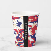 Independence day Camouflage Your name Personalize 紙コップ (正面)