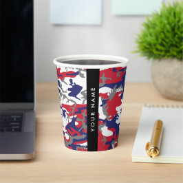 Independence day Camouflage Your name Personalize 紙コップ