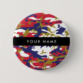 Independence day Camouflage Your name Personalize 缶バッジ (正面)
