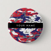 Independence day Camouflage Your name Personalize 缶バッジ (正面)