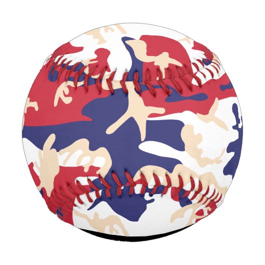 Independence day Camouflage Your name Personalize 野球ボール (裏面)