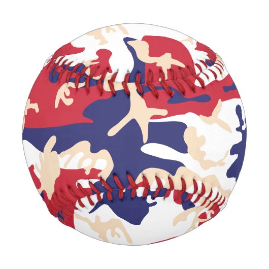 Independence day Camouflage Your name Personalize 野球ボール (正面)