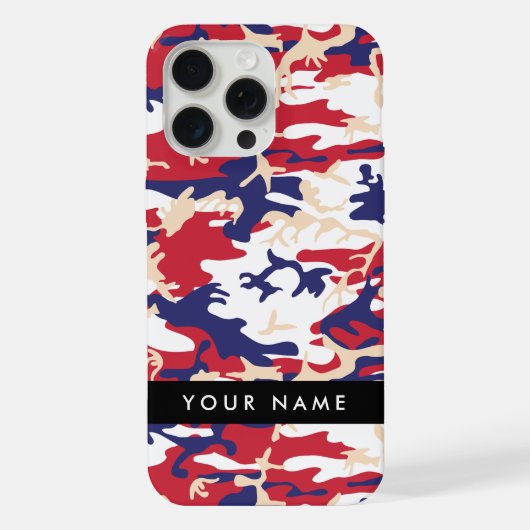 Independence day Camouflage Your name Personalize iPhoneケース (裏面)
