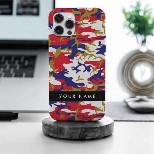 Independence day Camouflage Your name Personalize iPhoneケース