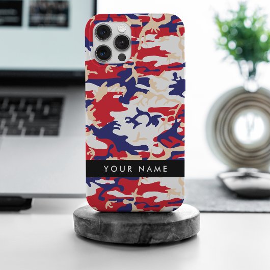 Independence day Camouflage Your name Personalize iPhoneケース