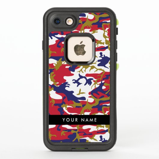 Independence day Camouflage Your name Personalize LifeProof iPhoneケース (裏面)
