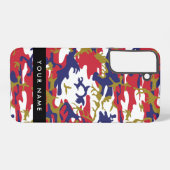 Independence day Camouflage Your name Personalize Samsung Galaxyケース (裏面横)