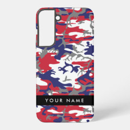 Independence day Camouflage Your name Personalize Samsung Galaxy S22+ケース