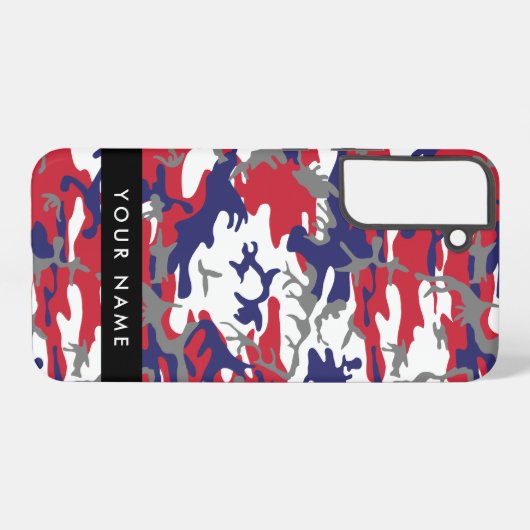 Independence day Camouflage Your name Personalize Samsung Galaxyケース (裏面横)