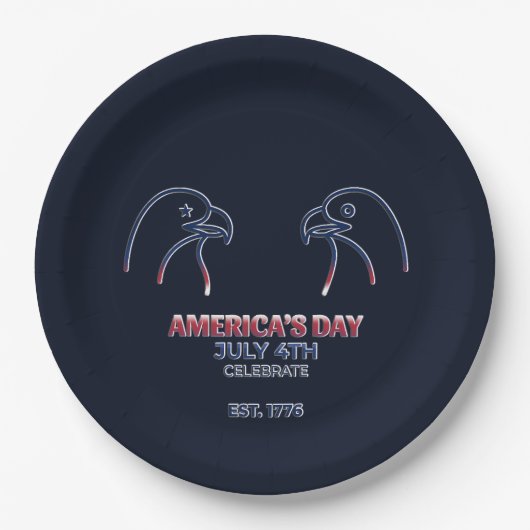 Independence Day / Día de la Independencia 2026 ペーパープレート (正面)