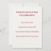 Independence Day / Día de la Independencia 2026 招待状 (裏面)