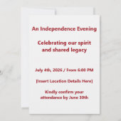 Independence Day / Día de la Independencia 2026 招待状 (裏面)