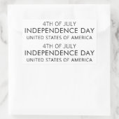INDEPENDENCE DAY Stylish Font 長方形シール (バッグ)