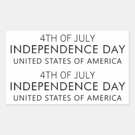 INDEPENDENCE DAY Stylish Font 長方形シール