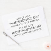 INDEPENDENCE DAY Stylish Font 長方形シール (封筒)