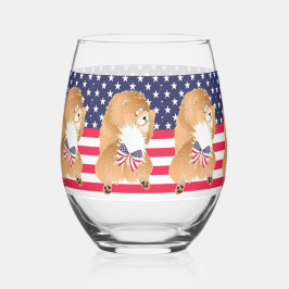 INDEPENDENT – 赤いチョウ ステムなしワイングラス