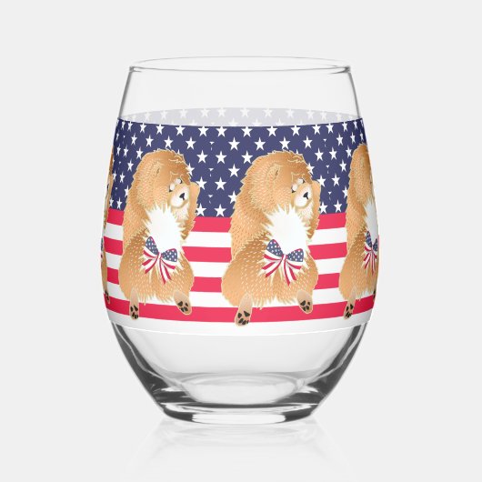 INDEPENDENT – 赤いチョウ ステムなしワイングラス (裏面)