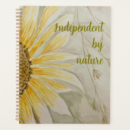 Independent by nature journal  sunflower プランナー手帳 (正面)