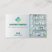 Independent Pharmacy | Modern Minimalist Barcode 名刺 (正面)