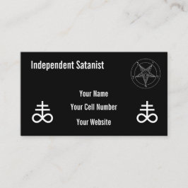 Independent Satanist 名刺