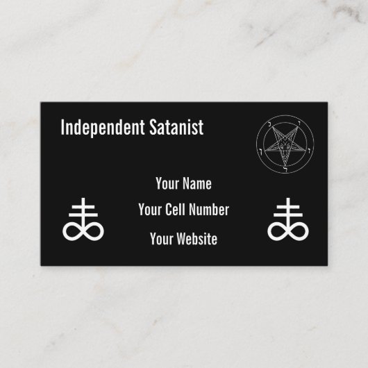 Independent Satanist 名刺 (正面)