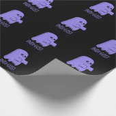 Indi-gost面白いハロウィンインディゴ幽霊プンダークBG ラッピングペーパー (角)