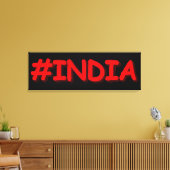 「#India」かわいいデザイン。買今 キャンバスプリント (インサイチュ (リビング))
