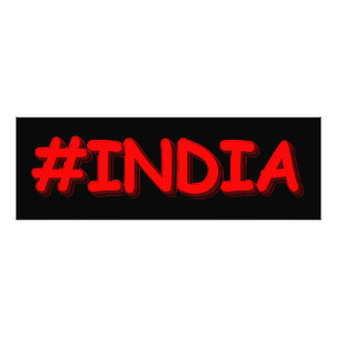 「#India」かわいいデザイン。買今 フォトプリント