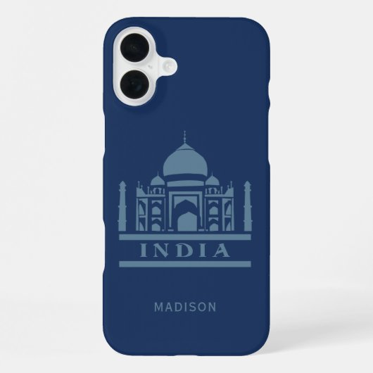 INDIA カスタムテキストと色 iPhoneケース (裏面)