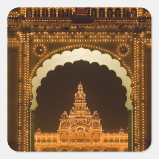 INDIA、カーナタカ州、マイソール:マハラジャ宮殿 (b. 3 スクエアシール (正面)