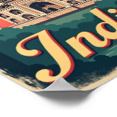 India – 70s Retro Travel Aesthetic ポスター (角)