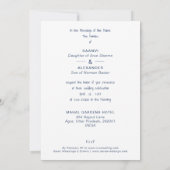 India Agra Taj Mahal Romantic Cityscape Wedding  招待状 (裏面)