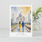 India Agra Taj Mahal Romantic Cityscape Wedding Co セーブザデート (スタンド正面)