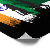 India And Pakistan Cricket Patriotic Gift For Fina ポスター (角)