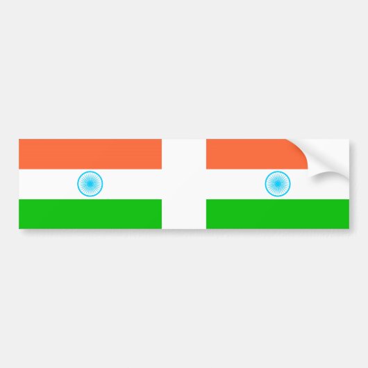 INDIA Carflag, sticker バンパーステッカー (正面)