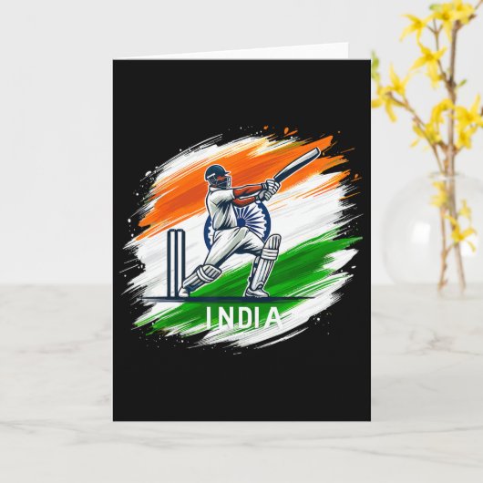 India Cricket 3  カード (黄色い花)