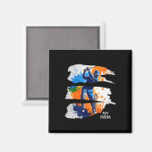 India Cricket Jersey Flag Indian Cricket マグネット (正面/裏面)