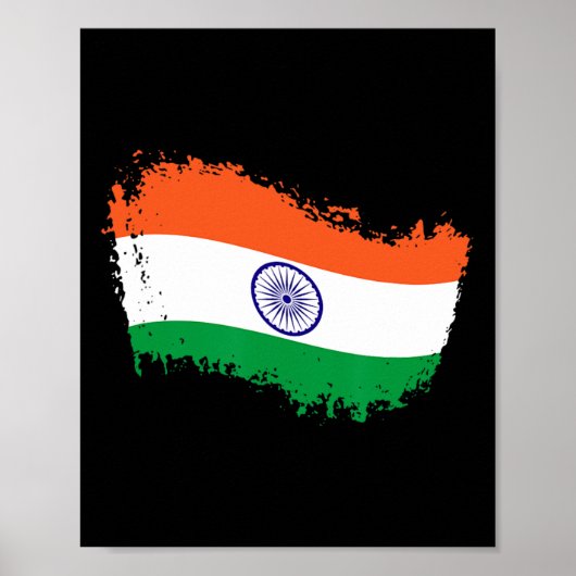 India Cricket Jersey Indian Cricket Flag India ポスター (正面)