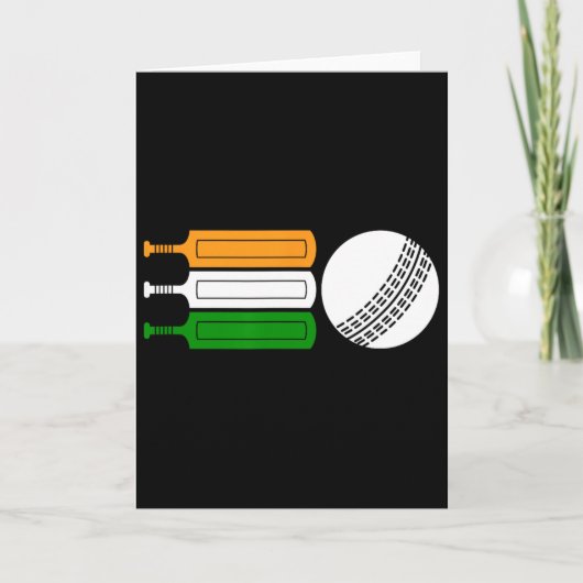 India Cricket Player Ll Indian Flag Cricket Team  カード (正面)