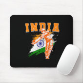 India Cricket Supporters Jersey Bharath Cricket Fa マウスパッド (マウス)