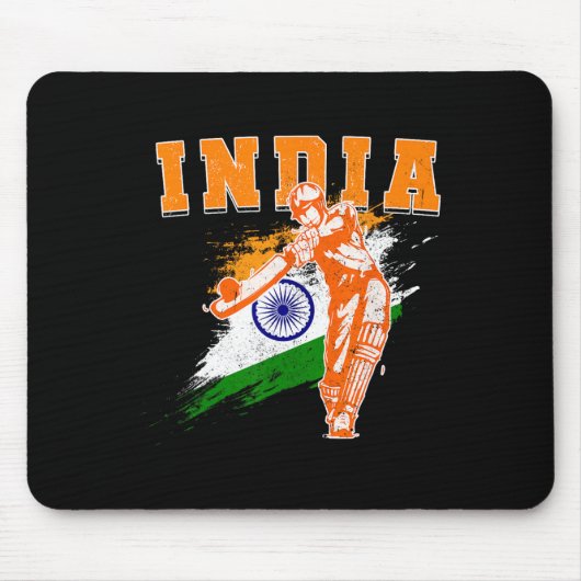India Cricket Supporters Jersey Bharath Cricket Fa マウスパッド (正面)