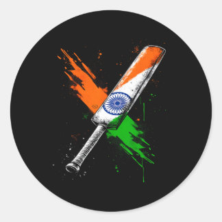 India Cricket T Cricket Warrior British Flag Crick ラウンドシール