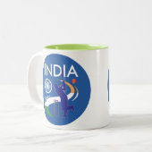 India Cricket Team Mug ツートーンマグカップ (正面左)