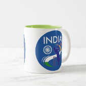 India Cricket Team Mug ツートーンマグカップ (正面右)
