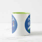 India Cricket Team Mug ツートーンマグカップ (中央)