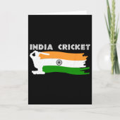 India Cricket With Indian Flag  カード (正面)