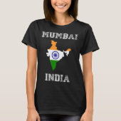 India Distressed Flag Mumbai Pride Tシャツ (正面)