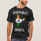 India Distressed Flag Mumbai Pride Tシャツ (正面)