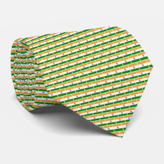 India Flag Brick Pattern ネクタイ (ロール)