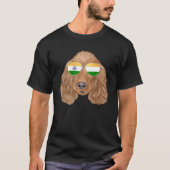 India Flag Cocker Spaniel Dog India Pocket Tシャツ (正面)